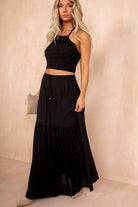 Vivian Black Skirt Co Ord