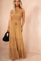 Vivian Camel Skirt Co Ord