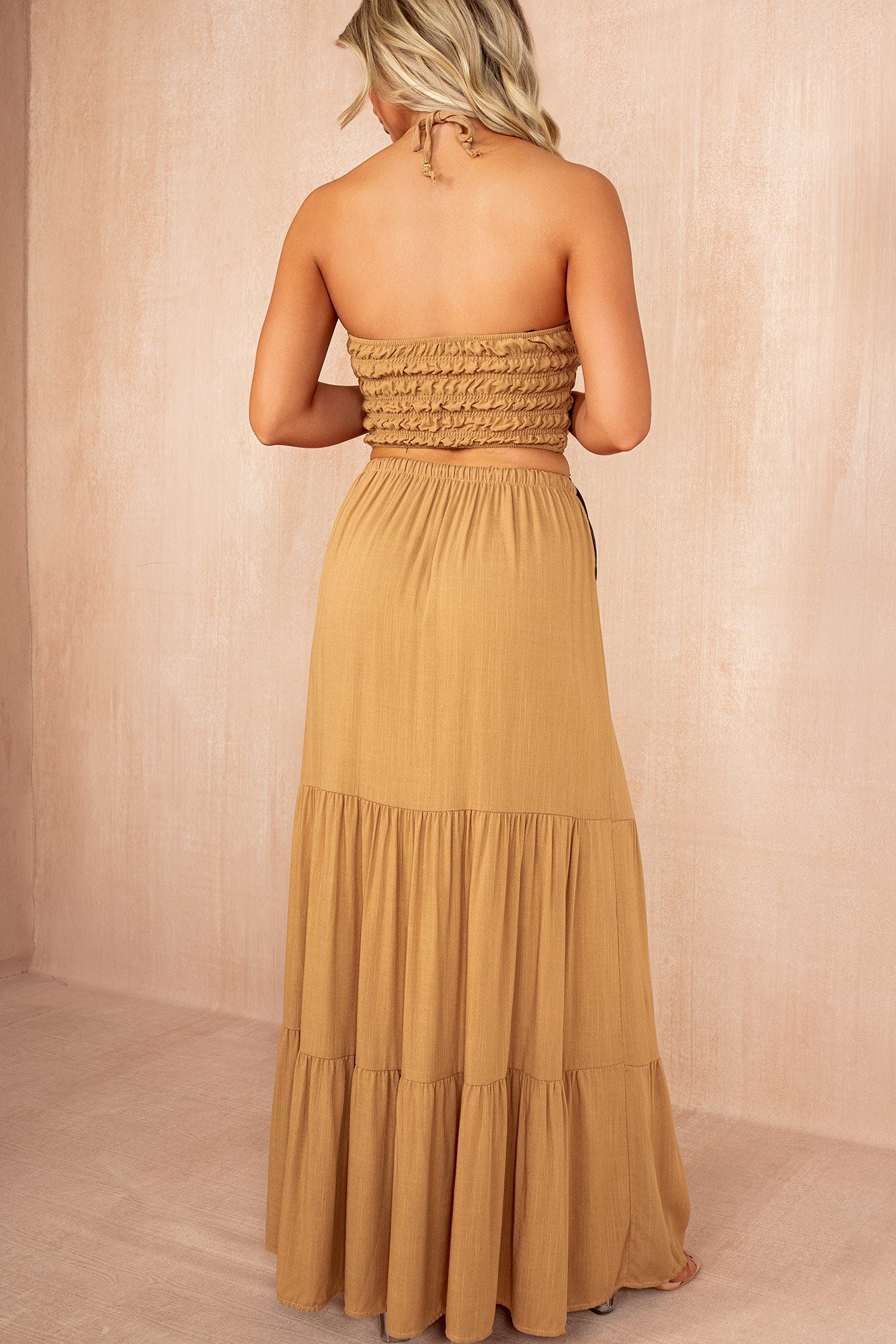 Vivian Camel Skirt Co Ord