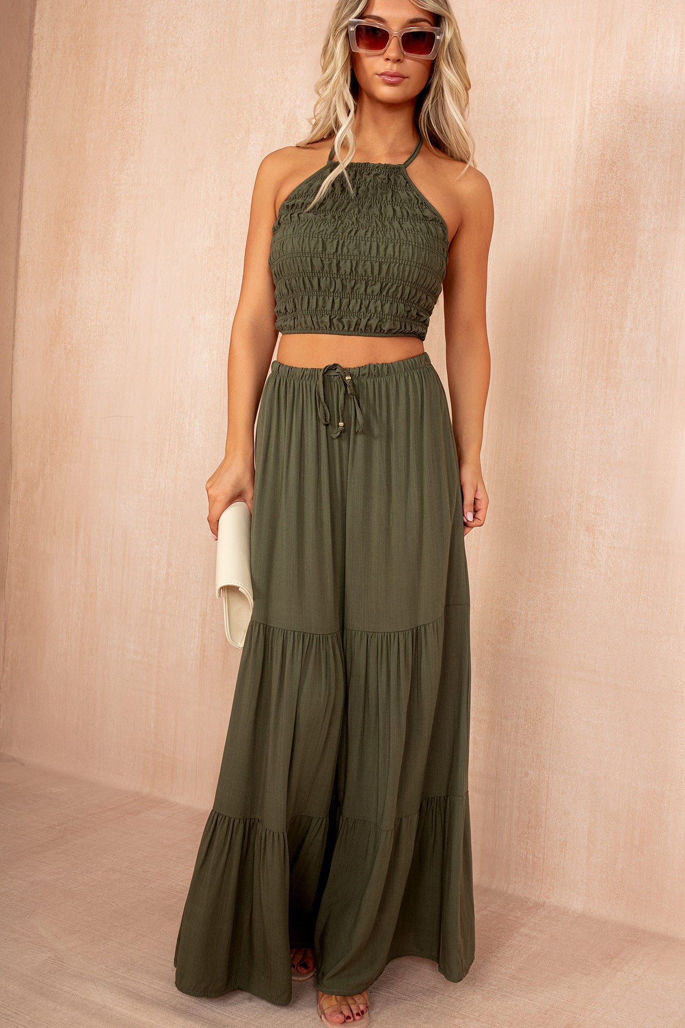 Vivian Khaki Skirt Co Ord