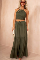 Vivian Khaki Skirt Co Ord