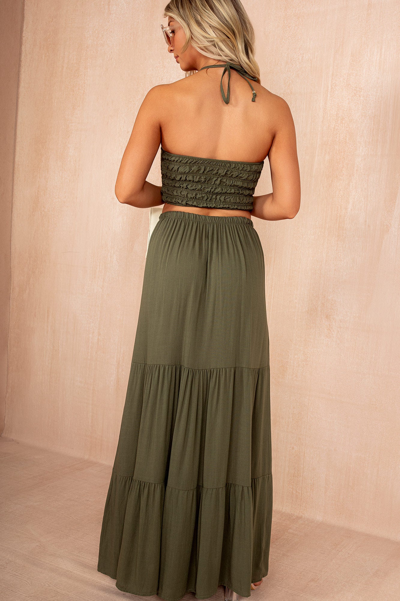 Vivian Khaki Skirt Co Ord