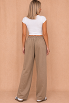 Vivianna Camel Pleated Joggers