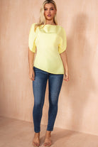 Vivienne Soft Yellow Structured Top