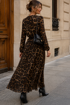 Waverly Leopard Print Chiffon Maxi Dress