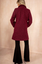 Wendy Burgundy Wool Longline Coat