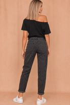 Winifred Grey Leopard Print Mom Jeans