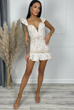 Weslee White Crochet Dress