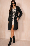 Winona Black Longline Double Breasted Coat