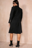 Winona Black Longline Double Breasted Coat