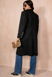 Winona Black Longline Double Breasted Coat