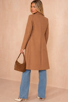 Winona Camel Longline Double Breasted Coat
