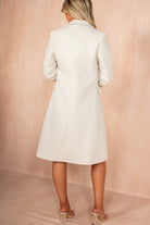 Winona Cream Longline Double Breasted Coat