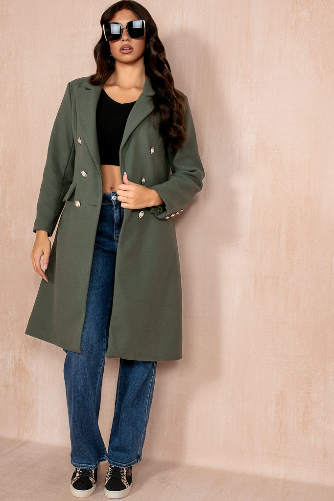 Longline double breasted coat hotsell