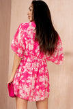 Wrenley Pink Chiffon Print Playsuit