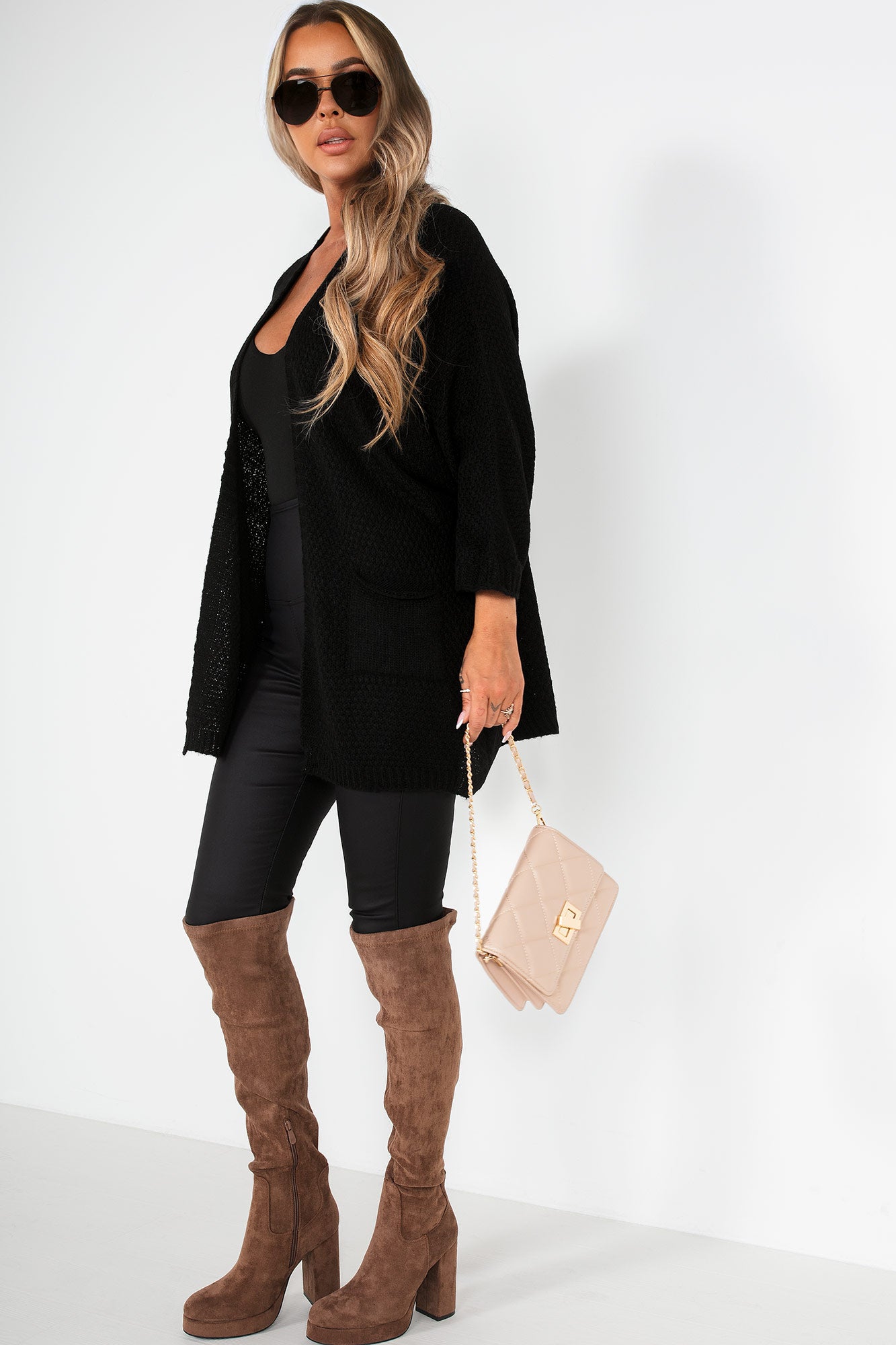 Wynona Tan Suedette Knee High Boots