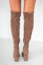 Wynona Tan Suedette Knee High Boots