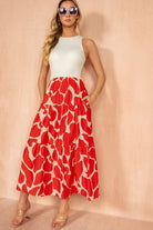 Yasmin Orange Smock Midi Dress