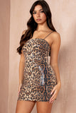 Yasmina Leopard Print Sequin Dress