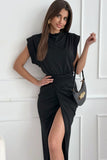 Yulianna Black Sleeveless Maxi Dress