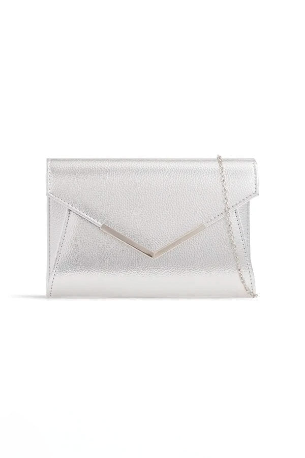 Zandra Silver PU Detachable Chain Bag