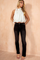 Zendya Cream Tie Neck Top