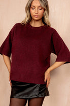 Zia Burgundy Knit Jumper