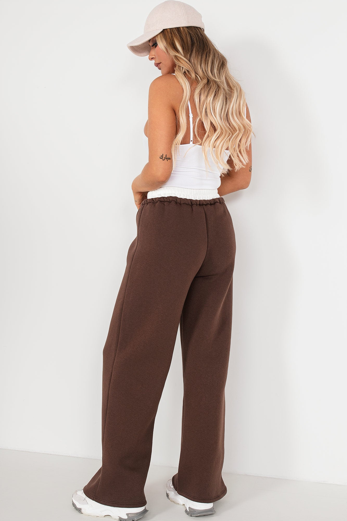 Zilda Chocolate Wide Leg Joggers