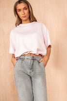 Ziya Pink Bubble Hem Top