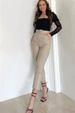 Dypna Stone Belted Cigarette Trousers