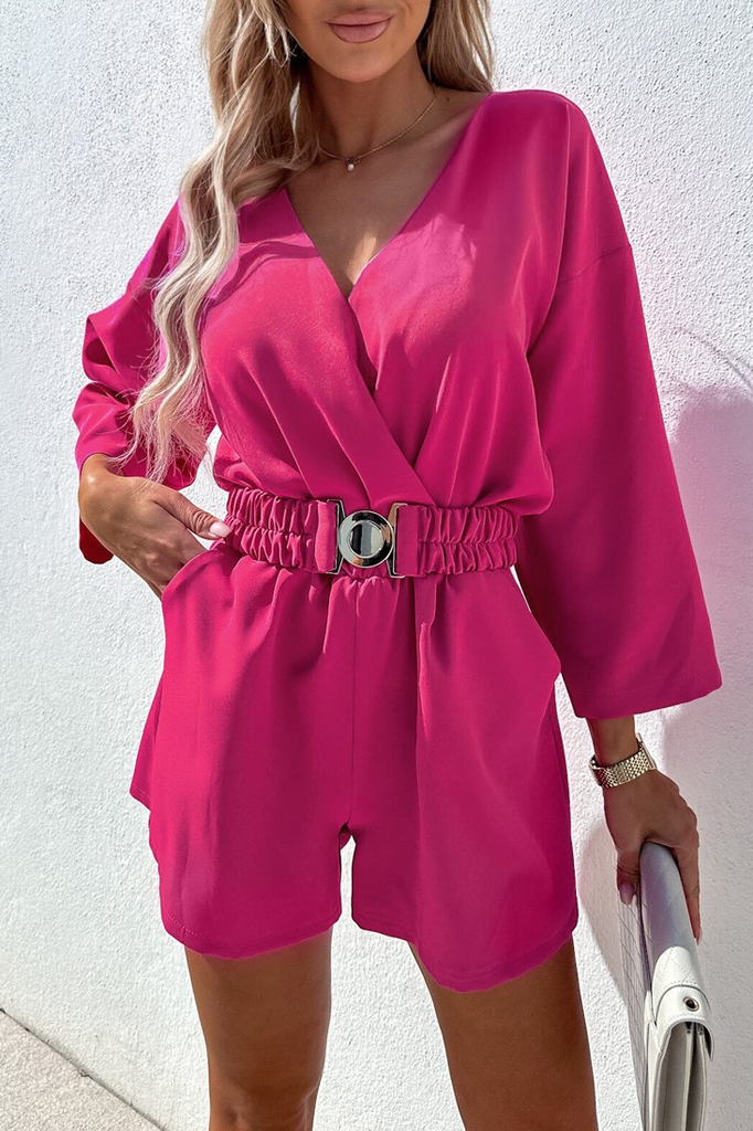 Adley Pink Belted Playsuit
