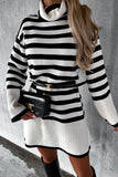 Alani Cream Striped Knit Jumper Dress