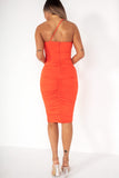 AX Paris Bella Orange One Shoulder Dress