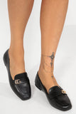 Belen Black Gold Decor Loafers