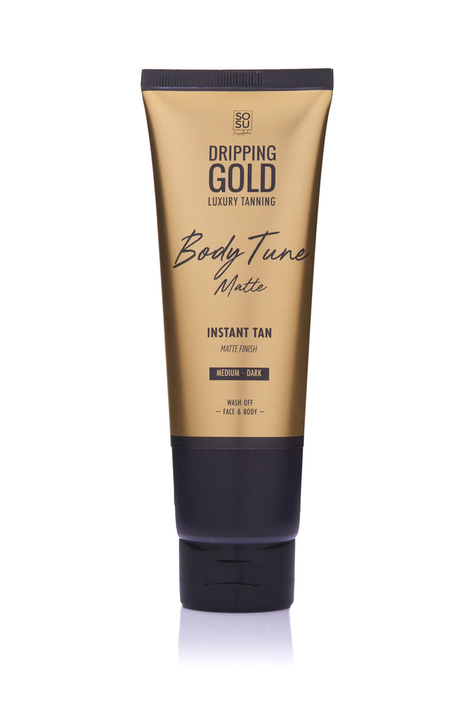 Body Tune Medium - Dark Instant Tan - Matte Finish by SOSU Dripping Gold