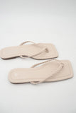 Brianna Stone Plaited Flat Sandals
