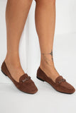 Chloe Chocolate Suedette Loafers