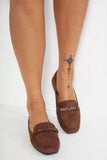 Chloe Chocolate Suedette Loafers