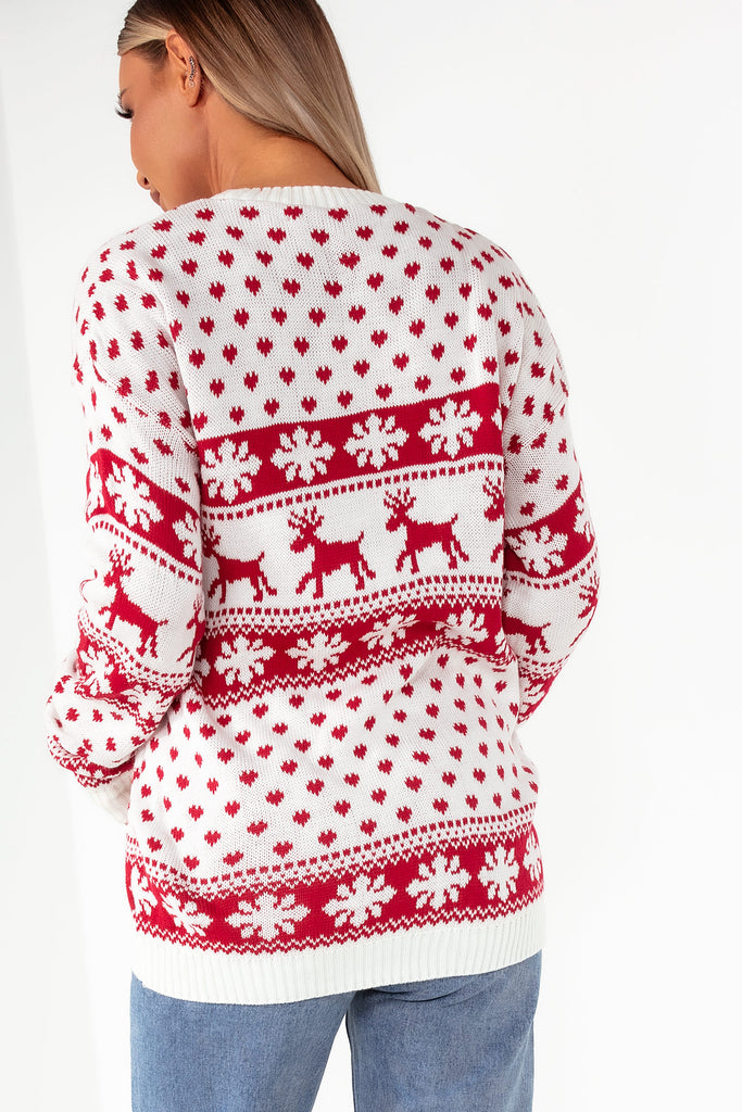 Dasher Cream Knit Christmas Jumper