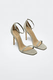 Doris Gold Glitter Barely There Heels