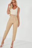 Dypna Camel Belted Cigarette Trousers