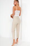 Dypna Stone Belted Cigarette Trousers