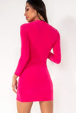 Emilee Pink Slinky Ruched Dress