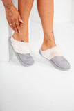 Hadlee Grey Faux Fur Slippers