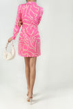 Ivan Pink Printed Blazer Dress