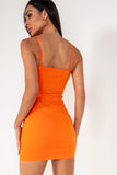 Lennie Neon Orange Corset Detail Dress