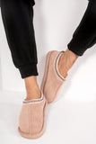 Lillian Camel Faux Suede Embroidered Slipper Boots