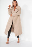 Lucille Camel Wrap Duvet Coat