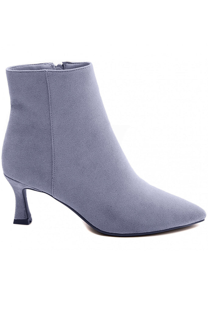 Maliyah Blue Suedette Ankle Boots