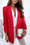 Maxine Red Ruched Sleeve Blazer